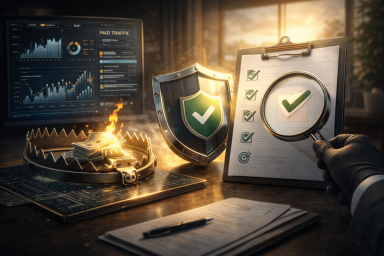 Vou contratar tráfego pago e tenho medo de cair em promessa: checklist de segurança